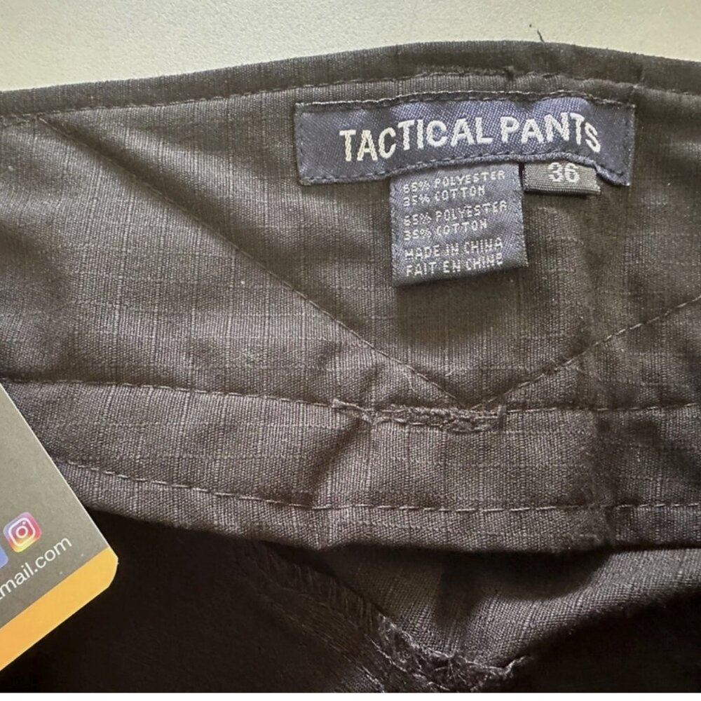 Airsoft Black Tactical Pants NWT 36 US 34x31 - Picture 7 of 8